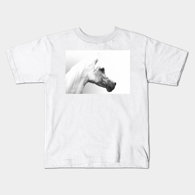 Arab Horse Portrait Kids T-Shirt by Furtographic